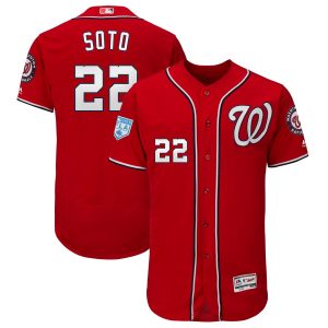 HighQuality Nationals #22 Juan Soto Red Alternate 2019 Spring Training Flex Base Stitched MLB Jersey
