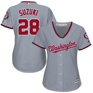 HighQuality Nationals #28 Kurt Suzuki Grey Road Women's Stitched MLB Jersey Sports enthusiasts seize this opportunity Order now to feel the game excitement