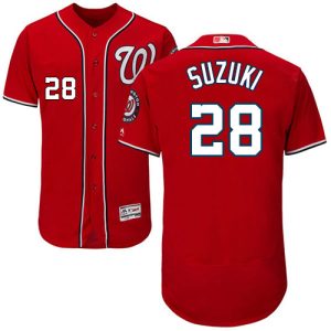 HighQuality Nationals #28 Kurt Suzuki Red Flexbase Authentic Collection Stitched MLB Jersey