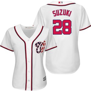 HighQuality Nationals #28 Kurt Suzuki White Home Women's Stitched MLB Jersey Limited stock Order now to show your love for your team