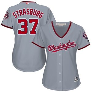 HighQuality Nationals #37 Stephen Strasburg Grey Road Women's Stitched MLB Jersey For a short time available Grab yours quickly to own a team jersey