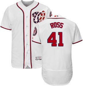 HighQuality Nationals #41 Joe Ross White Flexbase Authentic Collection Stitched MLB Jersey