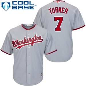 HighQuality Nationals #7 Trea Turner Grey Cool Base Stitched Youth MLB Jersey Retailers boost your inventory Order now to meet customer demand