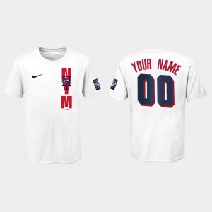 HighQuality New York Mets Custom Youth 2021 MLB All Star Game White T Shirt