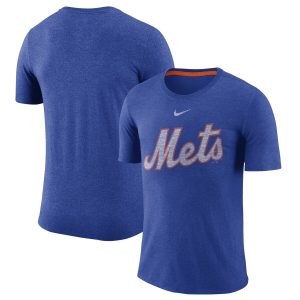 HighQuality New York Mets Nike Wordmark Tri Blend T Shirt Royal