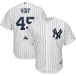 HighQuality New York Yankees #45 Luke Voit Majestic 2019 Postseason Official Cool Base Player Jersey White Navy