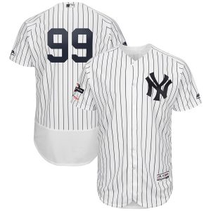 HighQuality New York Yankees #99 Aaron Judge Majestic 2019 Postseason Authentic Flex Base Player Jersey White Navy