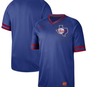 HighQuality Nike Rangers Blank Royal Authentic Cooperstown Collection Stitched MLB Jersey