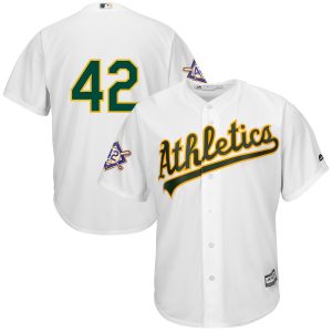 HighQuality Oakland Athletics #42 Majestic 2019 Jackie Robinson Day Official Cool Base Jersey White