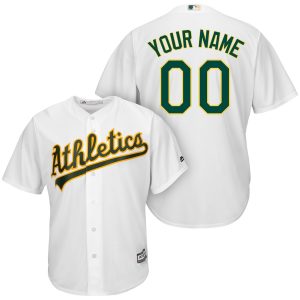 HighQuality Oakland Athletics Majestic Cool Base Custom Jersey White