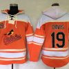 HighQuality Orioles #19 Chris Davis Orange Sawyer Hooded Sweatshirt MLB Hoodie
