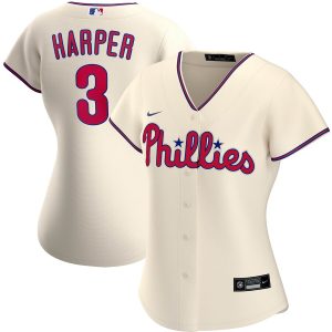 HighQuality Philadelphia Phillies #3 Bryce Harper Nike Women's Alternate 2020 MLB Player Jersey Cream Collectors this is a must have Add it to your collection by ordering