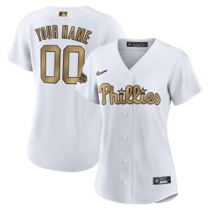 Exceptional Philadelphia Phillies Custom Men's Nike White 2022 MLB All Star Game Replica