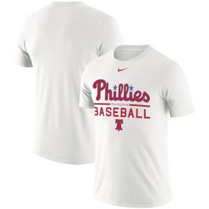 HighQuality Philadelphia Phillies Nike Practice Performance T Shirt White