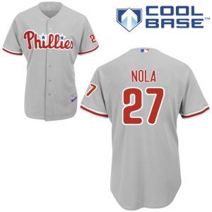 HighQuality Phillies #27 Aaron Nola Grey Cool Base Stitched Youth MLB Jersey With high demand Don't miss out Order now to wear your team colors