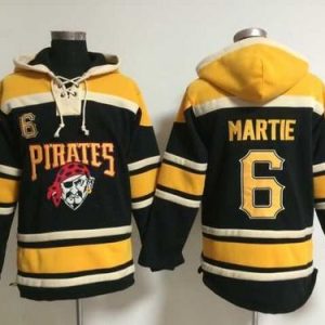 HighQuality Pirates #6 Starling Marte Black Sawyer Hooded Sweatshirt MLB Hoodie