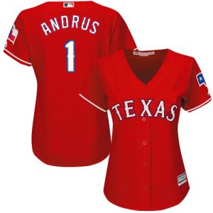 HighQuality Rangers #1 Elvis Andrus Red Alternate Women's Stitched MLB Jersey Hurry Exclusive offer Place your order immediately for a great jersey