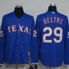 HighQuality Rangers #29 Adrian Beltre Blue New Cool Base Long Sleeve Stitched MLB Jersey