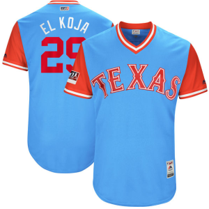 HighQuality Rangers #29 Adrian Beltre Light Blue El Koja Players Weekend Authentic Stitched MLB Jersey