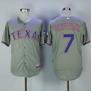 HighQuality Rangers #7 Ivan Rodriguez Grey Cool Base Stitched MLB Jersey