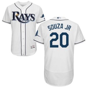 HighQuality Rays #20 Steven Souza White Flexbase Authentic Collection Stitched MLB Jersey