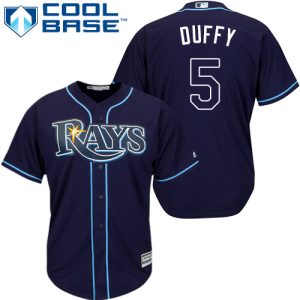 HighQuality Rays #5 Matt Duffy Dark Blue Cool Base Stitched Youth MLB Jersey For a short time available Grab yours quickly to own a team jersey