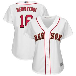 HighQuality Red Sox #16 Andrew Benintendi White 2019 Gold Program Cool Base Women's Stitched MLB Jersey Act fast Only a few left Secure yours today