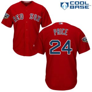 HighQuality Red Sox #24 David Price Red New Cool Base 2018 World Series Stitched MLB Jersey