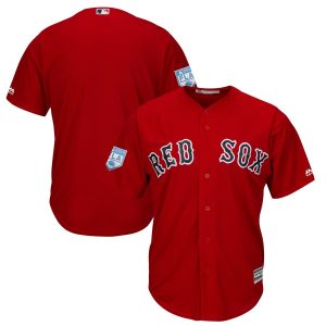 HighQuality Red Sox Blank Red 2019 Spring Training Cool Base Stitched MLB Jersey