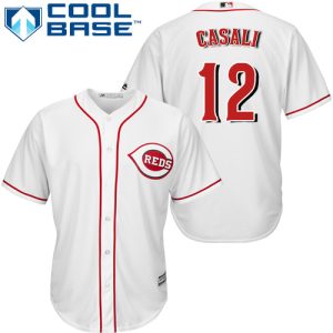 HighQuality Reds #12 Curt Casali White New Cool Base Stitched Youth MLB Jersey Limited stock Order now to show your love for your team