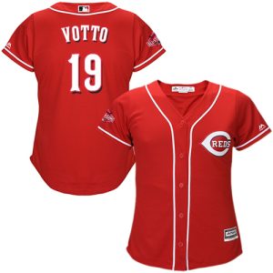 HighQuality Reds #19 Joey Votto Red Alternate Women's Stitched MLB Jersey Act fast Only a few left Secure yours today