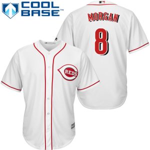 HighQuality Reds #8 Joe Morgan White Cool Base Stitched Youth MLB Jersey Hurry Exclusive offer Place your order immediately for a great jersey