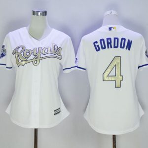 HighQuality Royals #4 Alex Gordon White 2015 World Series Champions Gold Program Cool Base Women's Stitched MLB Jersey Be among the first buyers Order now to enjoy top notch quality