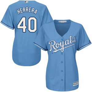 HighQuality Royals #40 Kelvin Herrera Light Blue Alternate Women's Stitched MLB Jersey Limited stock Order now to show your love for your team