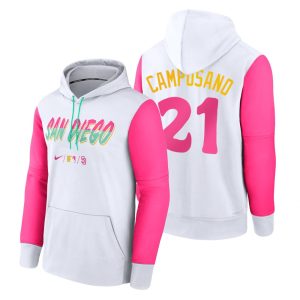 HighQuality San Diego Padres #21 Luis Campusano Men's Nike MLB 2022 City Connect Hoodie   White