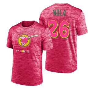 HighQuality San Diego Padres #26 Austin Nola 2022 City Connect Men's MLB T Shirt   Pink For a short time available Grab yours quickly to own a team jersey