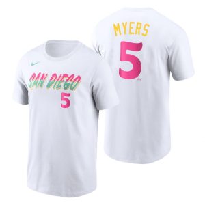 HighQuality San Diego Padres #5 Wil Myers 2022 City Connect Men's MLB T Shirt   White For a short time available Grab yours quickly to own a team jersey