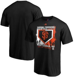 HighQuality San Francisco Giants Majestic 2019 Spring Training Base On Ball T Shirt Black