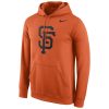 HighQuality San Francisco Giants Nike Logo Performance Pullover Orange MLB Hoodie