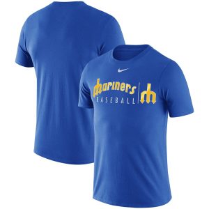 HighQuality Seattle Mariners Nike MLB Team Logo Practice T Shirt Royal