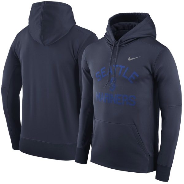 HighQuality Seattle Mariners Nike Therma Pullover Hoodie Navy
