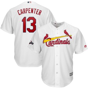 HighQuality St. Louis Cardinals #13 Matt Carpenter Majestic 2019 Postseason Official Cool Base Player Jersey White