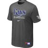 HighQuality Tampa Bay Rays Nike Short Sleeve Practice MLB T Shirt Crow Grey