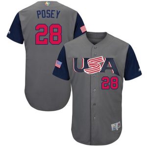 HighQuality Team USA #28 Buster Posey Gray 2017 World MLB Classic Authentic Stitched Youth MLB Jersey Be among the first buyers Order now to enjoy top notch quality