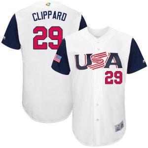 HighQuality Team USA #29 Tyler Clippard White 2017 World MLB Classic Authentic Stitched Youth MLB Jersey Retailers boost your inventory Order now to meet customer demand