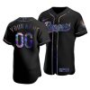 HighQuality Texas Rangers Custom Men's Nike Iridescent Holographic Collection MLB Jersey   Black