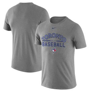 HighQuality Toronto Blue Jays Nike Away Practice T Shirt Heathered Gray
