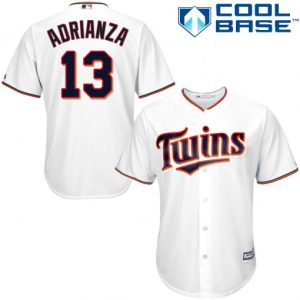HighQuality Twins #13 Ehire Adrianza White Cool Base Stitched MLB Jersey