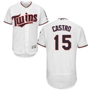 HighQuality Twins #15 Jason Castro White Flexbase Authentic Collection Stitched MLB Jersey