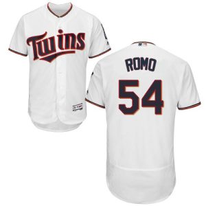 HighQuality Twins #54 Sergio Romo White Flexbase Authentic Collection Stitched MLB Jersey